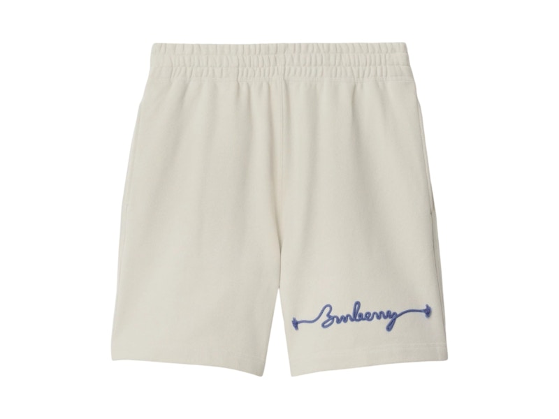 Pre-owned Burberry Men's  Cotton Shorts In Sail In Sand